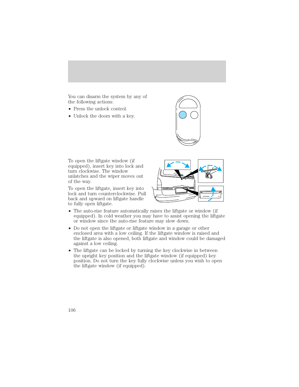 Controls and features | Mercury 1999 Villager User Manual | Page 106 / 264