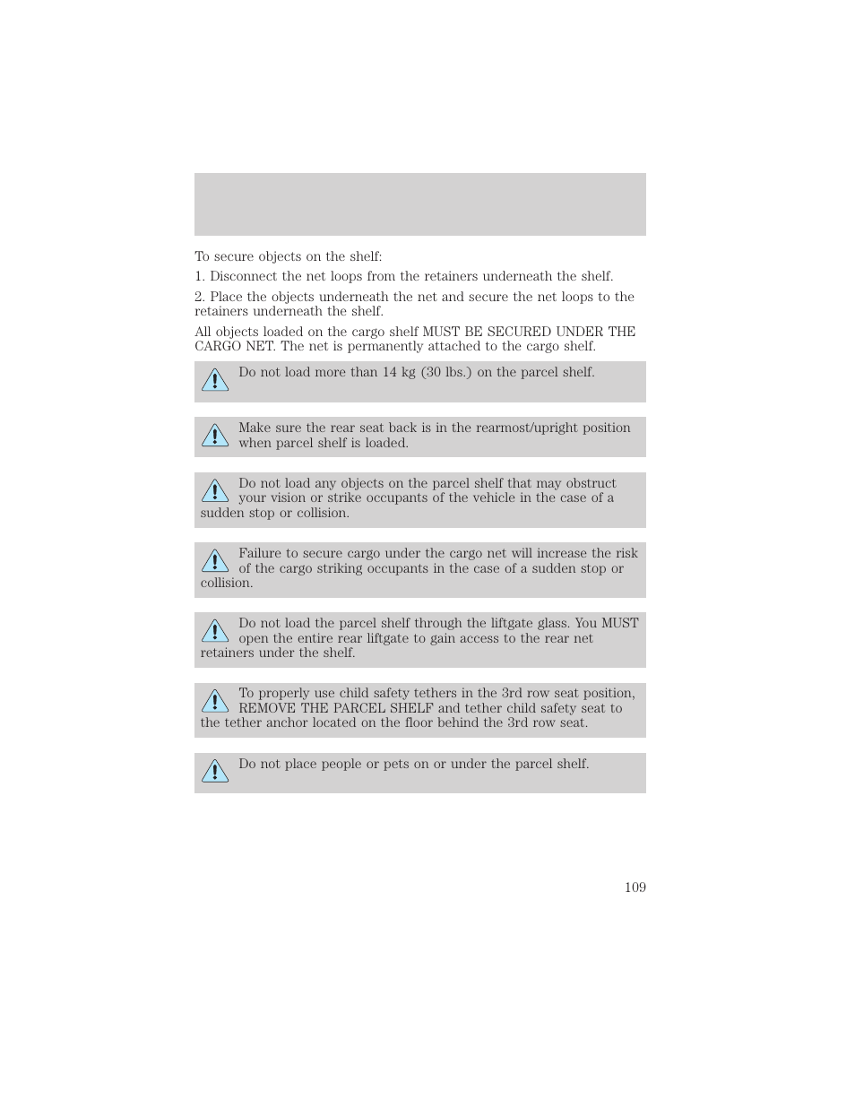 Controls and features | Mercury 1999 Villager User Manual | Page 109 / 264