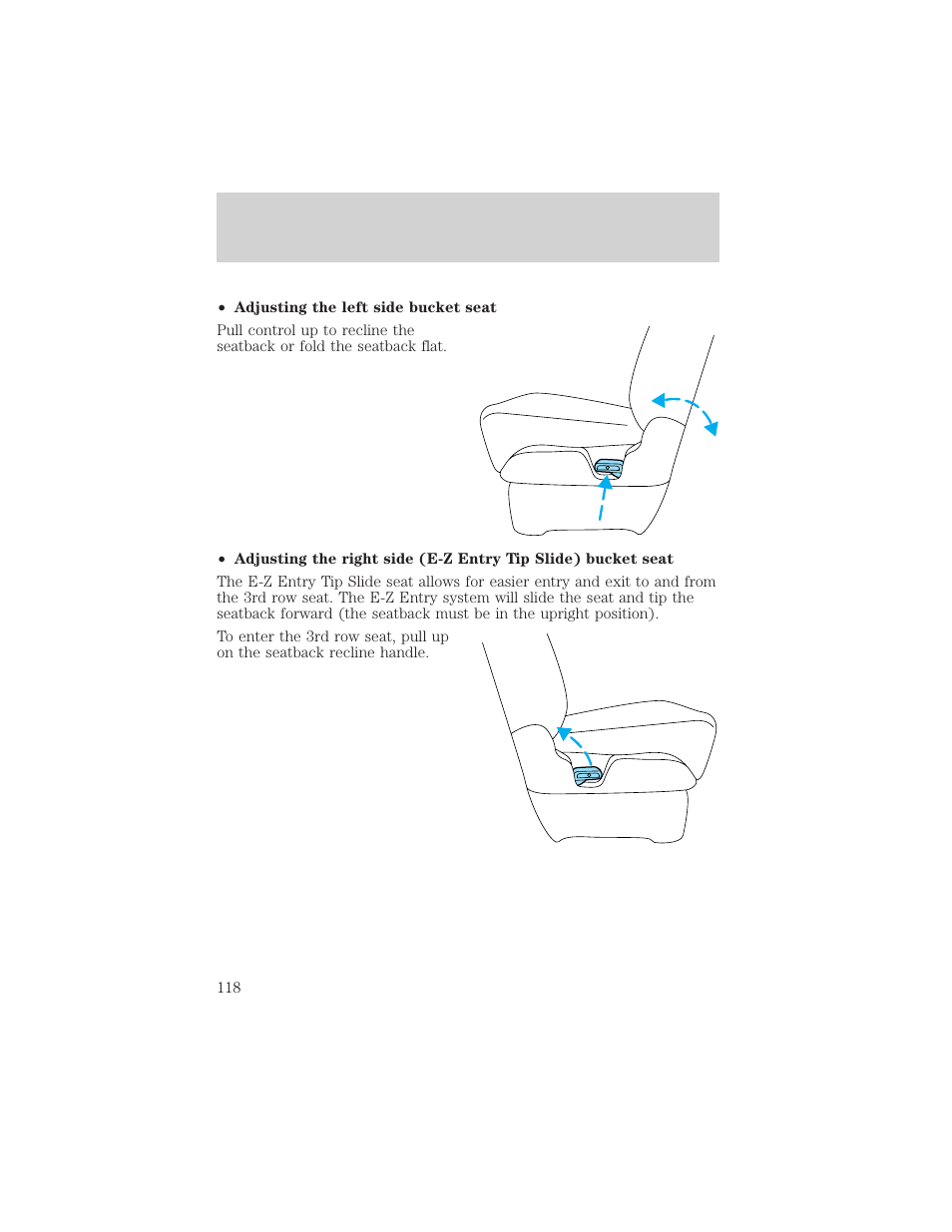 Seating and safety restraints | Mercury 1999 Villager User Manual | Page 118 / 264