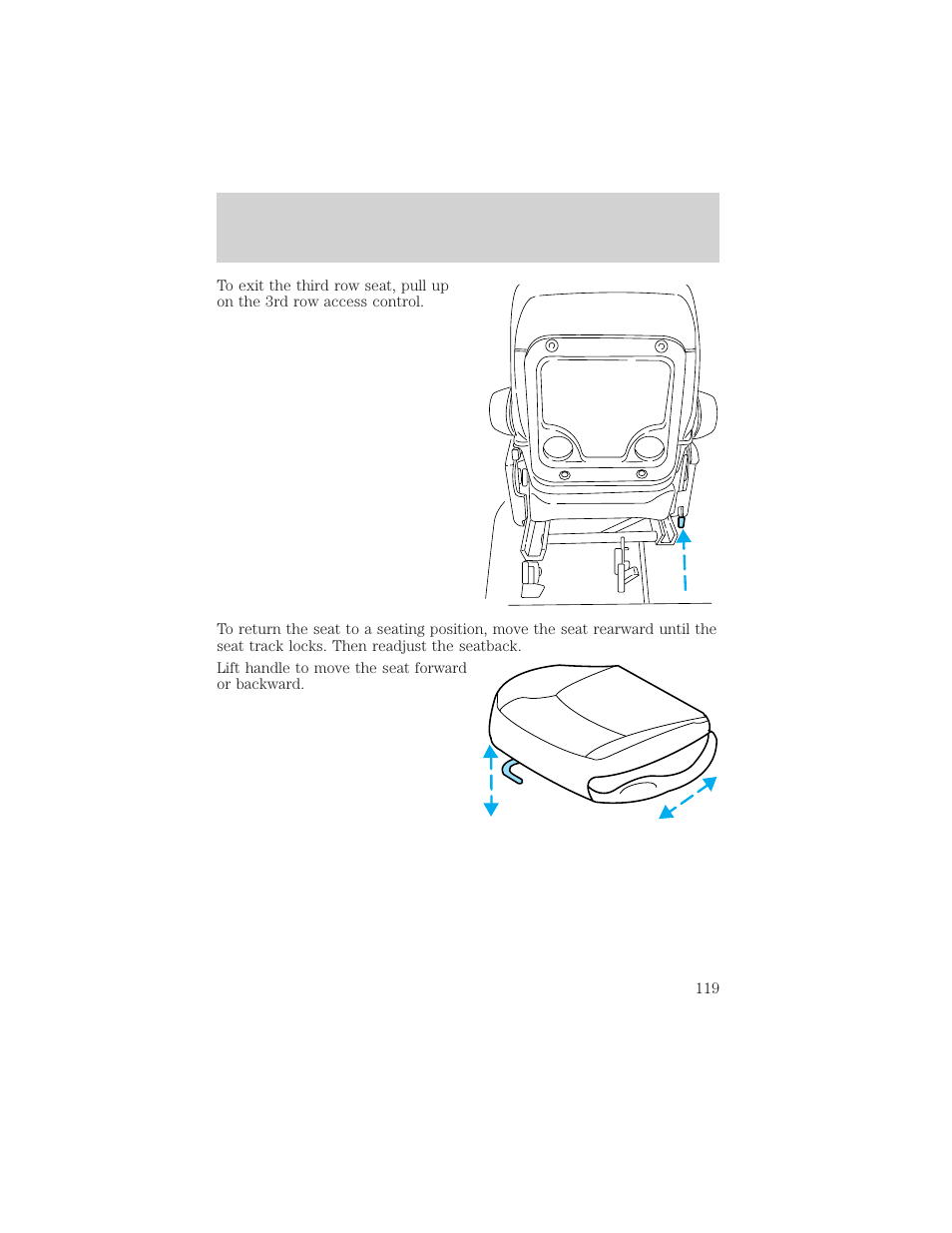 Seating and safety restraints | Mercury 1999 Villager User Manual | Page 119 / 264