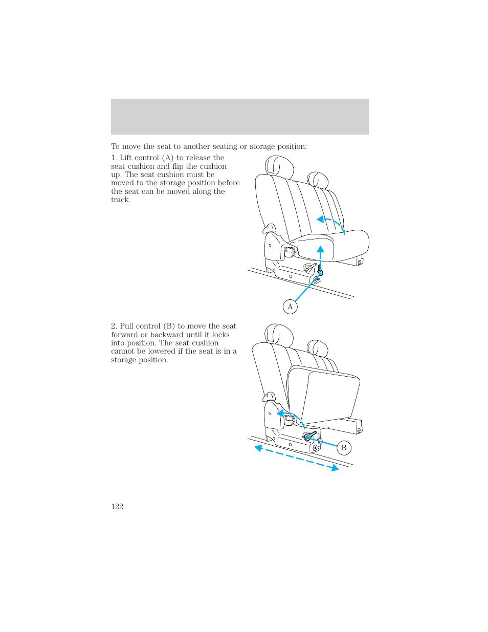 Seating and safety restraints | Mercury 1999 Villager User Manual | Page 122 / 264