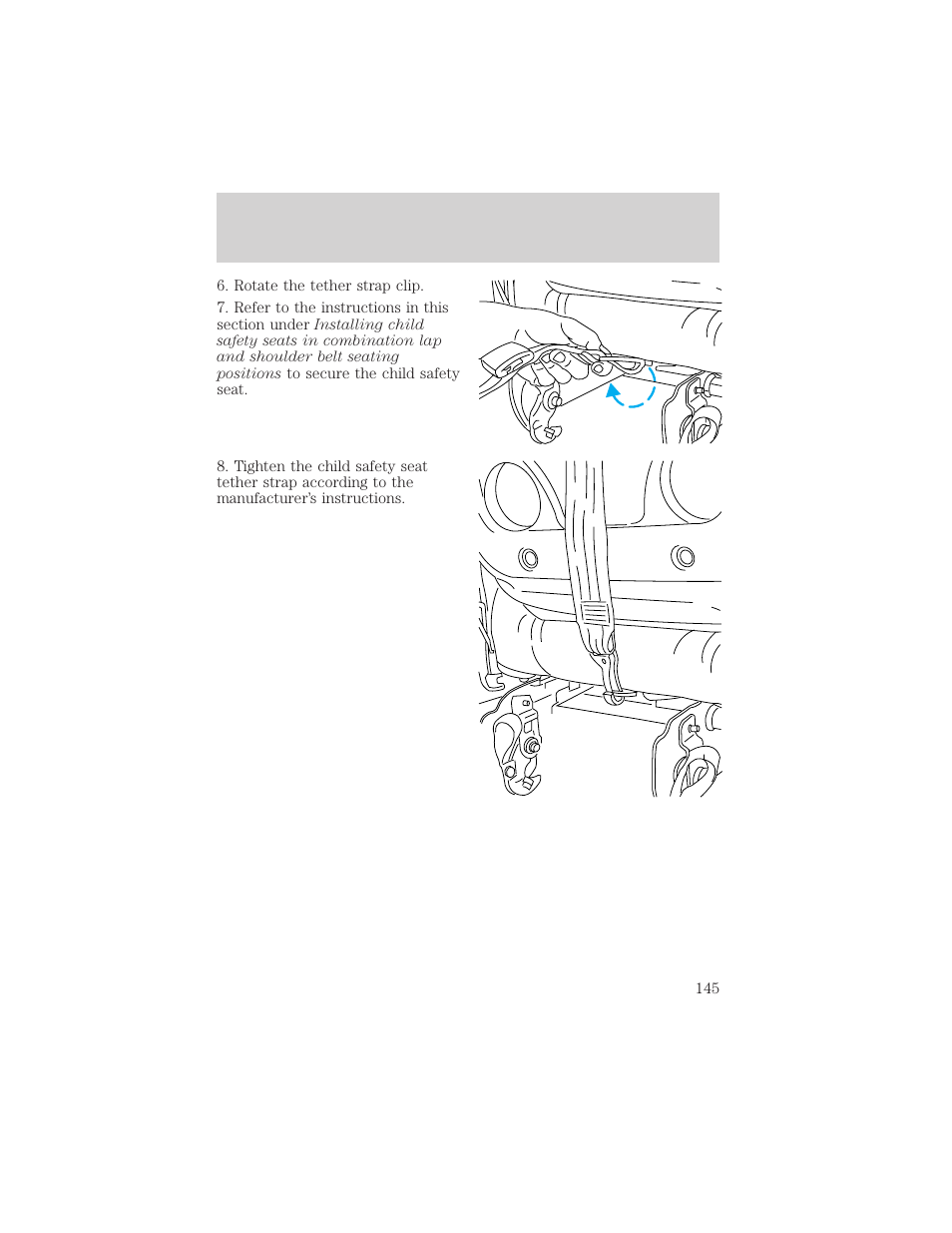 Seating and safety restraints | Mercury 1999 Villager User Manual | Page 145 / 264