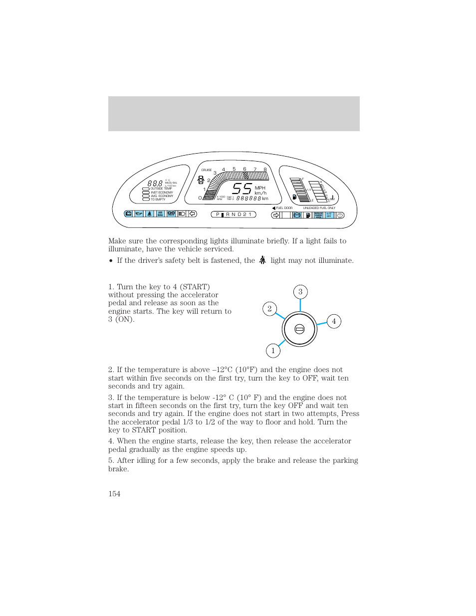 Starting | Mercury 1999 Villager User Manual | Page 154 / 264