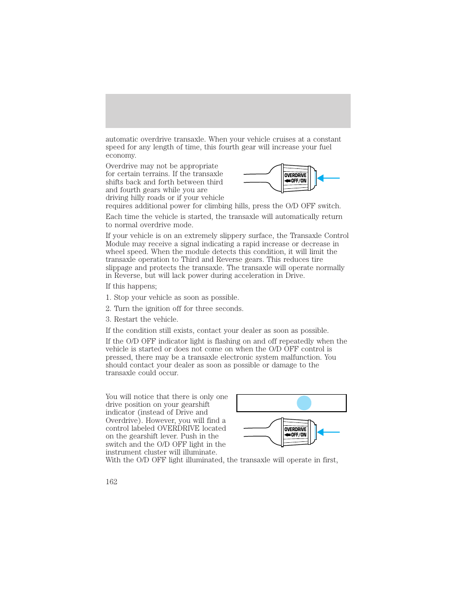 Pr n d 2 1, Driving | Mercury 1999 Villager User Manual | Page 162 / 264