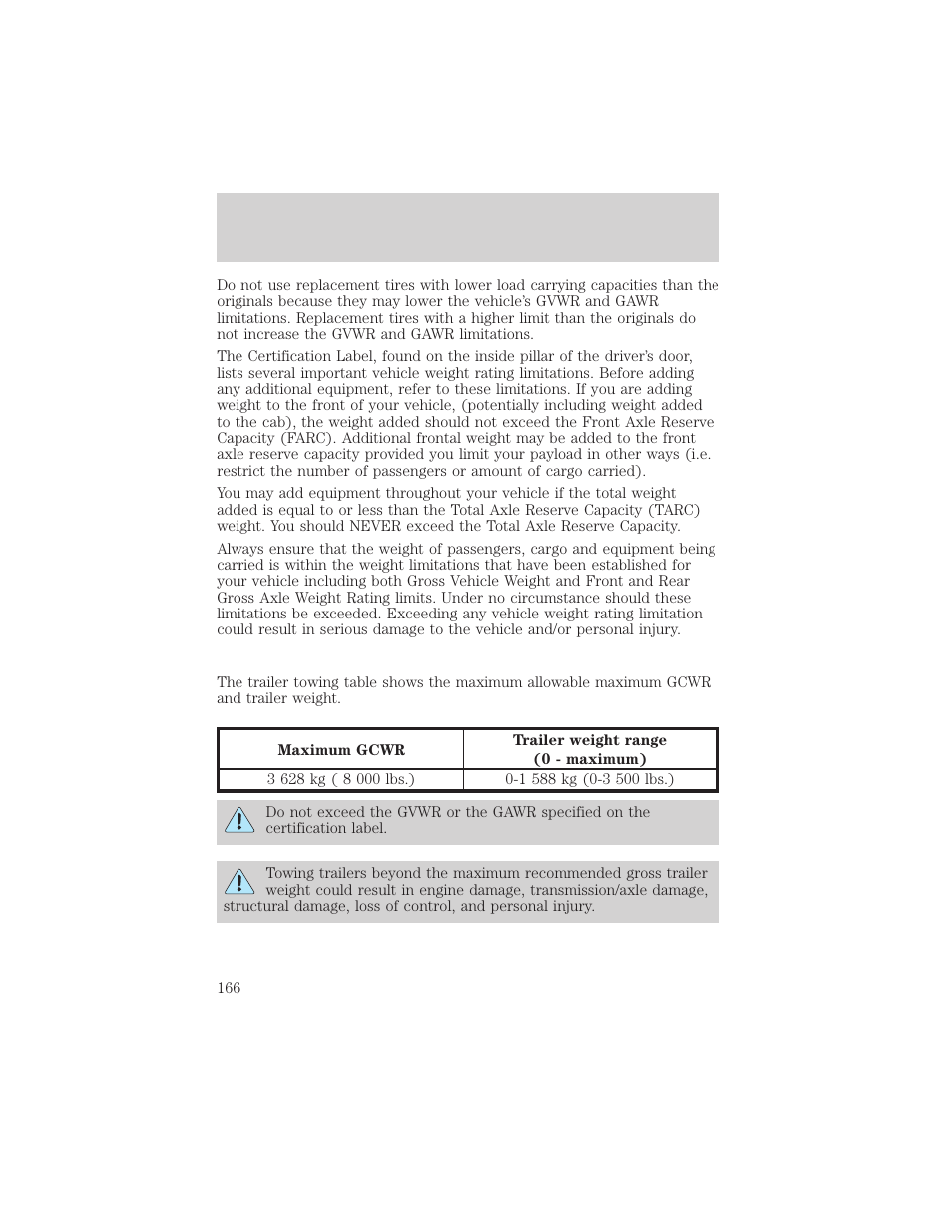 Driving | Mercury 1999 Villager User Manual | Page 166 / 264