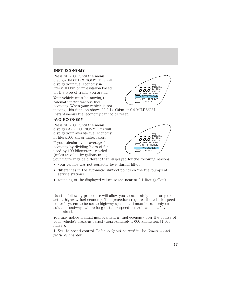 Instrumentation | Mercury 1999 Villager User Manual | Page 17 / 264