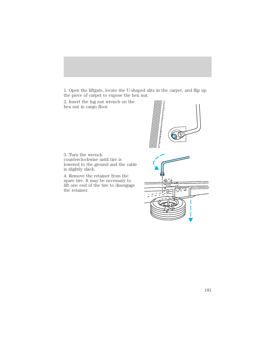 Roadside emergencies | Mercury 1999 Villager User Manual | Page 181 / 264