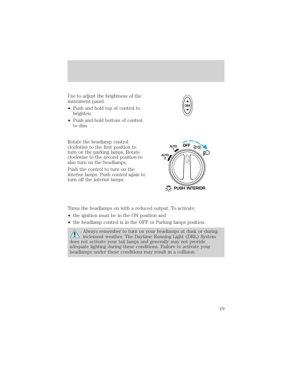 Controls and features | Mercury 1999 Villager User Manual | Page 19 / 264