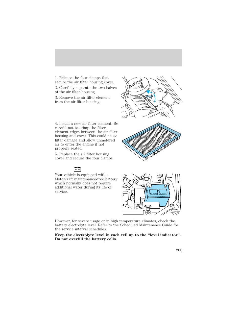 Maintenance and care | Mercury 1999 Villager User Manual | Page 205 / 264