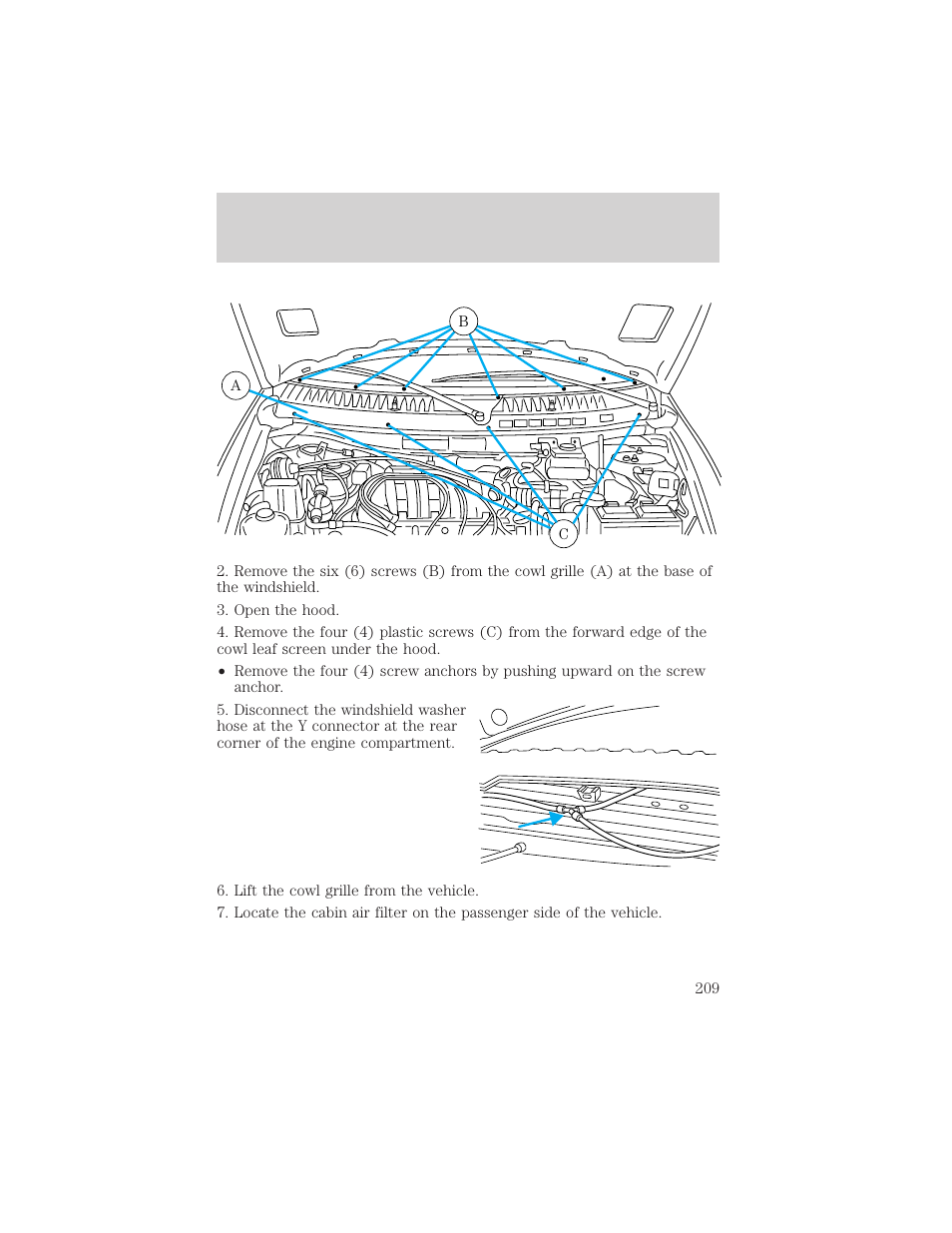 Maintenance and care | Mercury 1999 Villager User Manual | Page 209 / 264