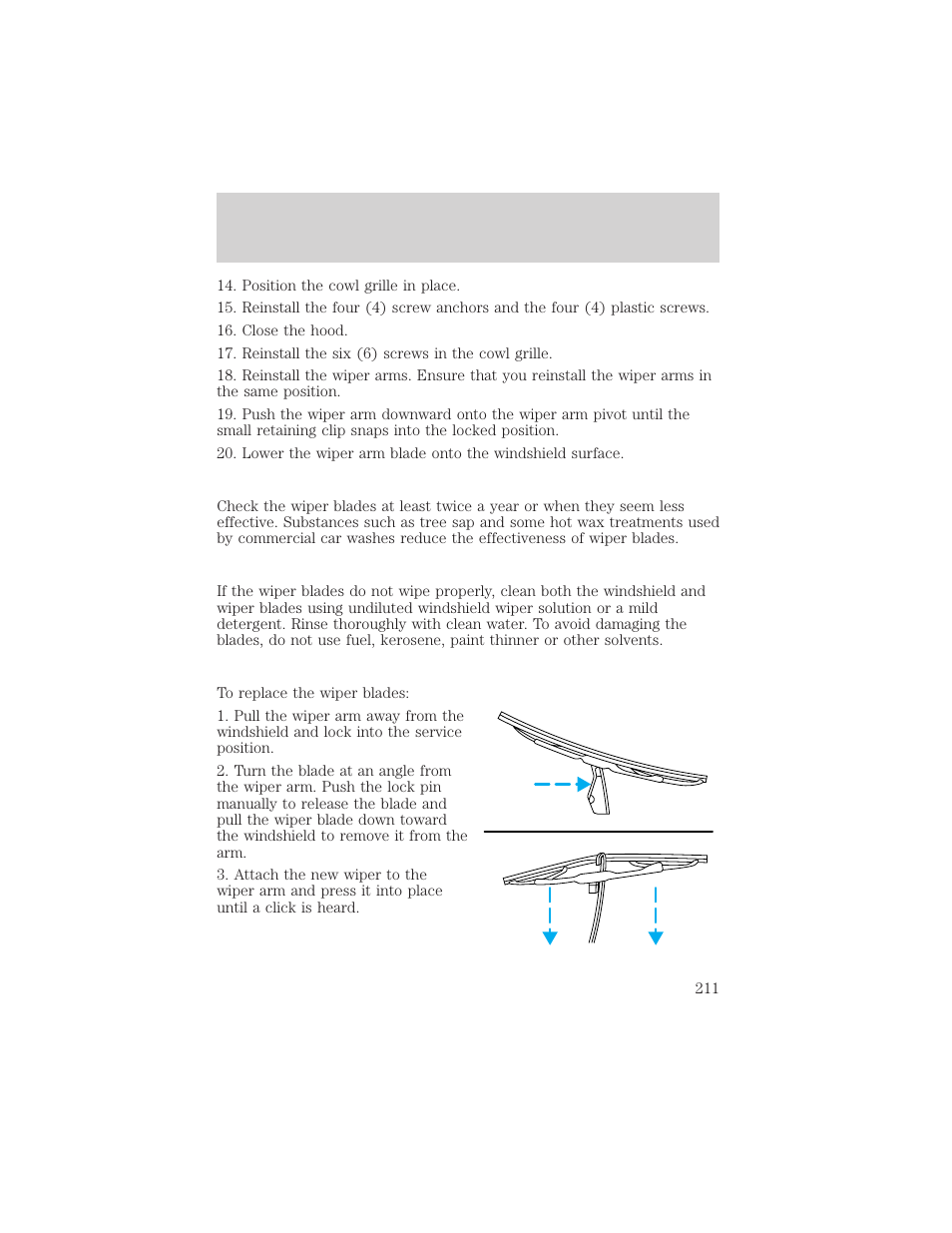 Maintenance and care | Mercury 1999 Villager User Manual | Page 211 / 264