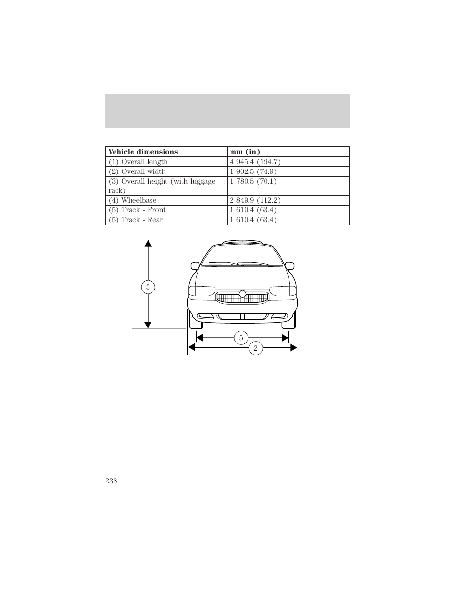 Capacities and specifications | Mercury 1999 Villager User Manual | Page 238 / 264