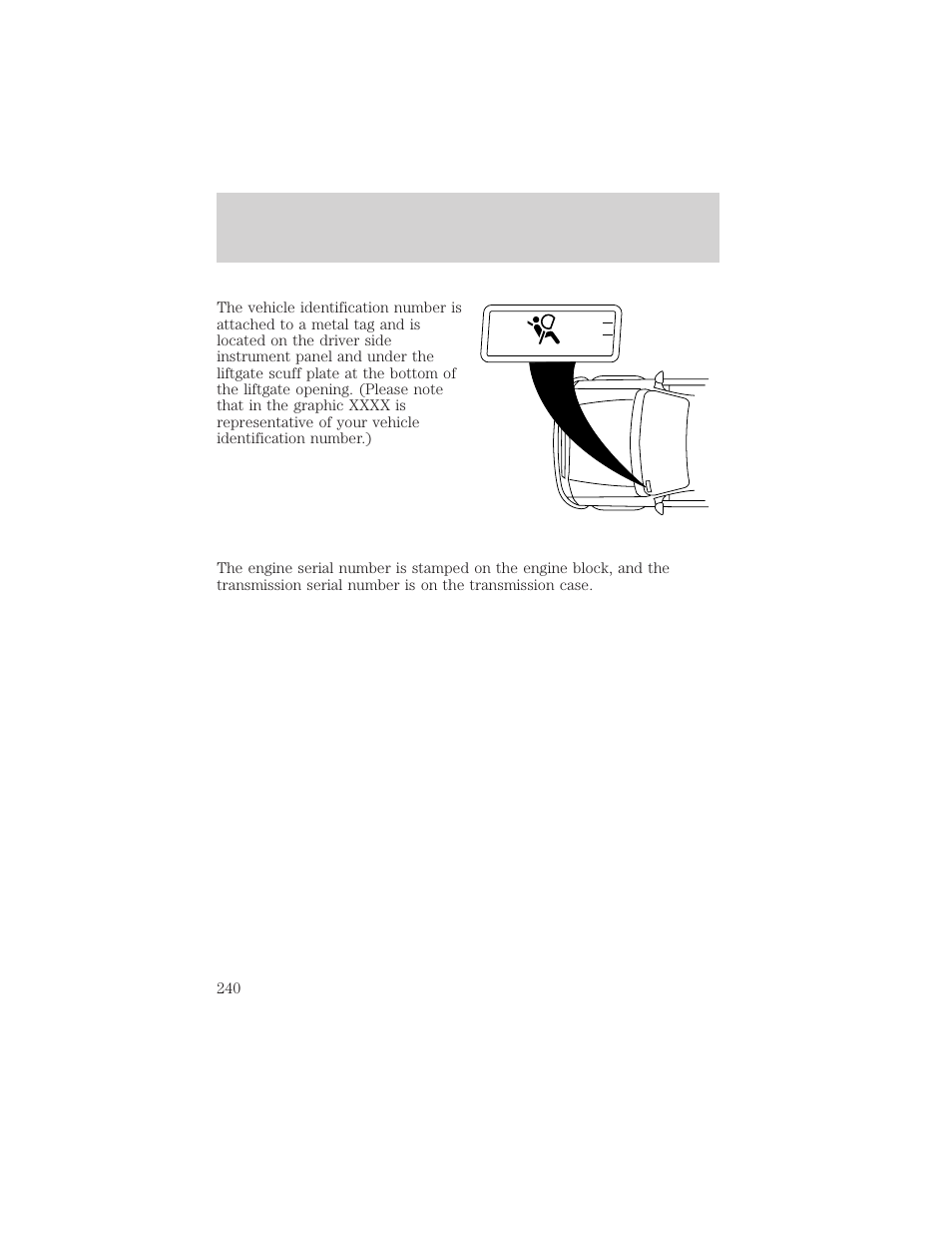 Capacities and specifications | Mercury 1999 Villager User Manual | Page 240 / 264