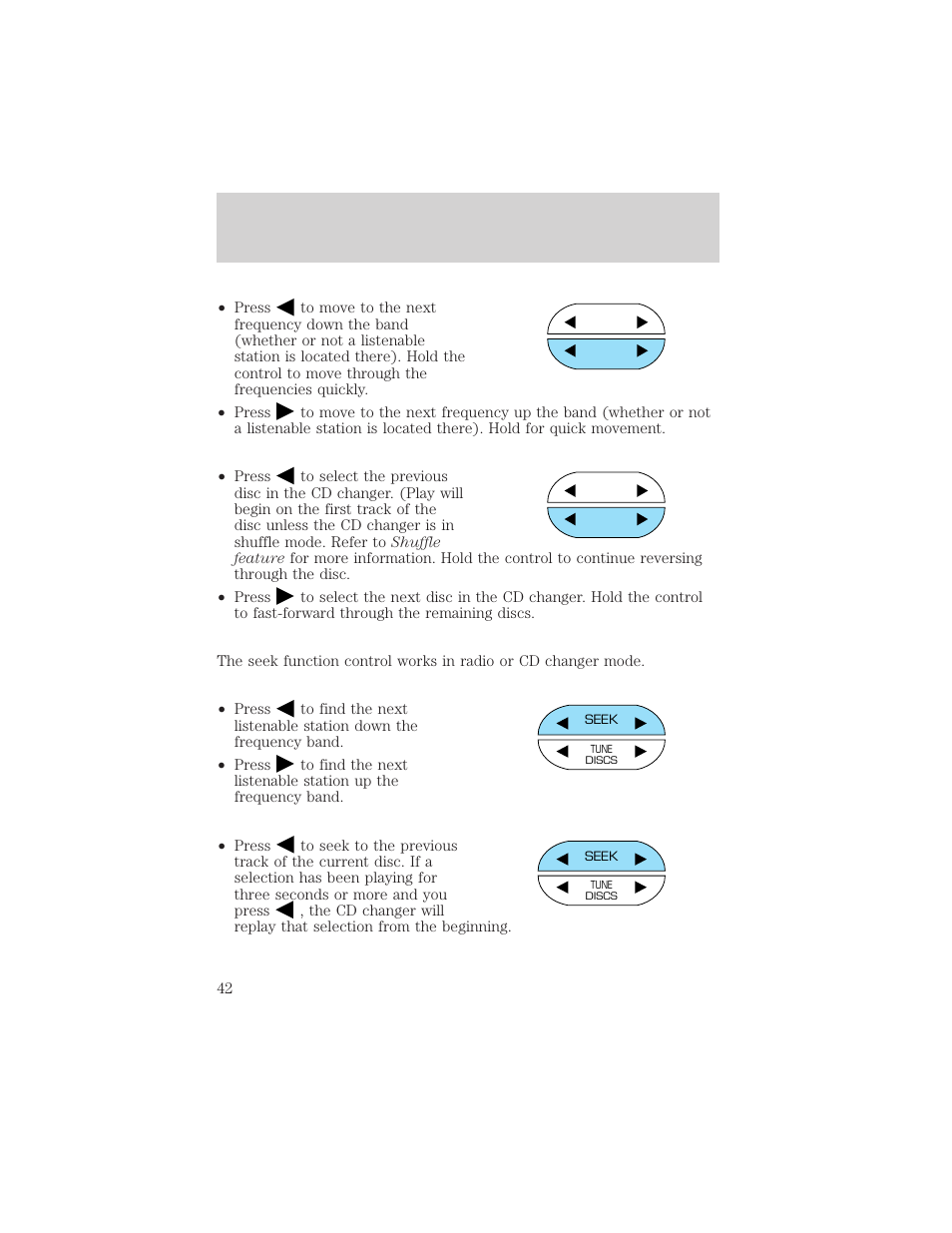 Controls and features | Mercury 1999 Villager User Manual | Page 42 / 264