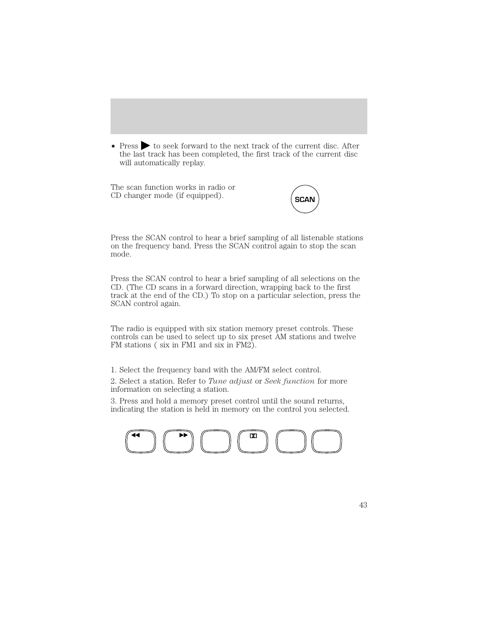 Controls and features | Mercury 1999 Villager User Manual | Page 43 / 264