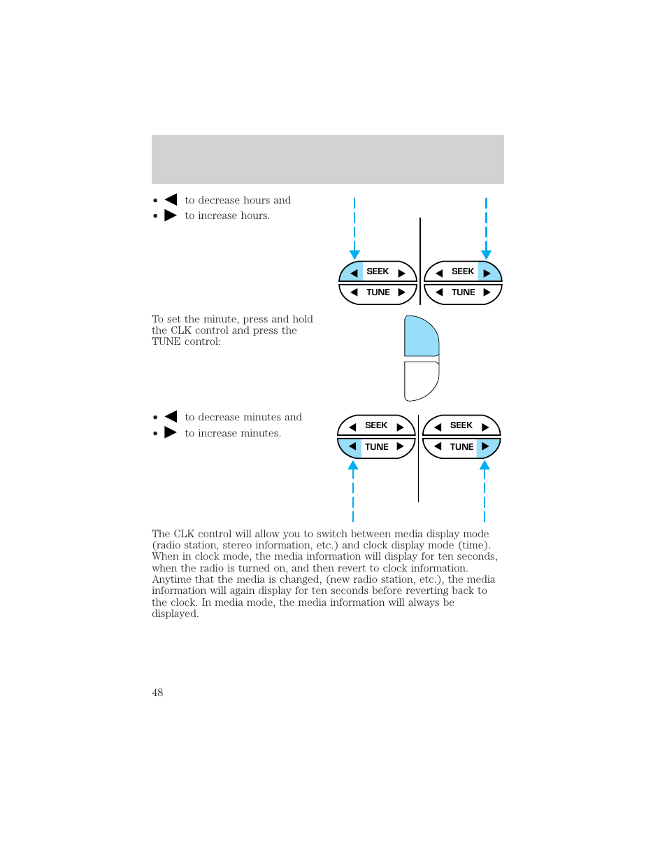 Controls and features, Tape ams | Mercury 1999 Villager User Manual | Page 48 / 264