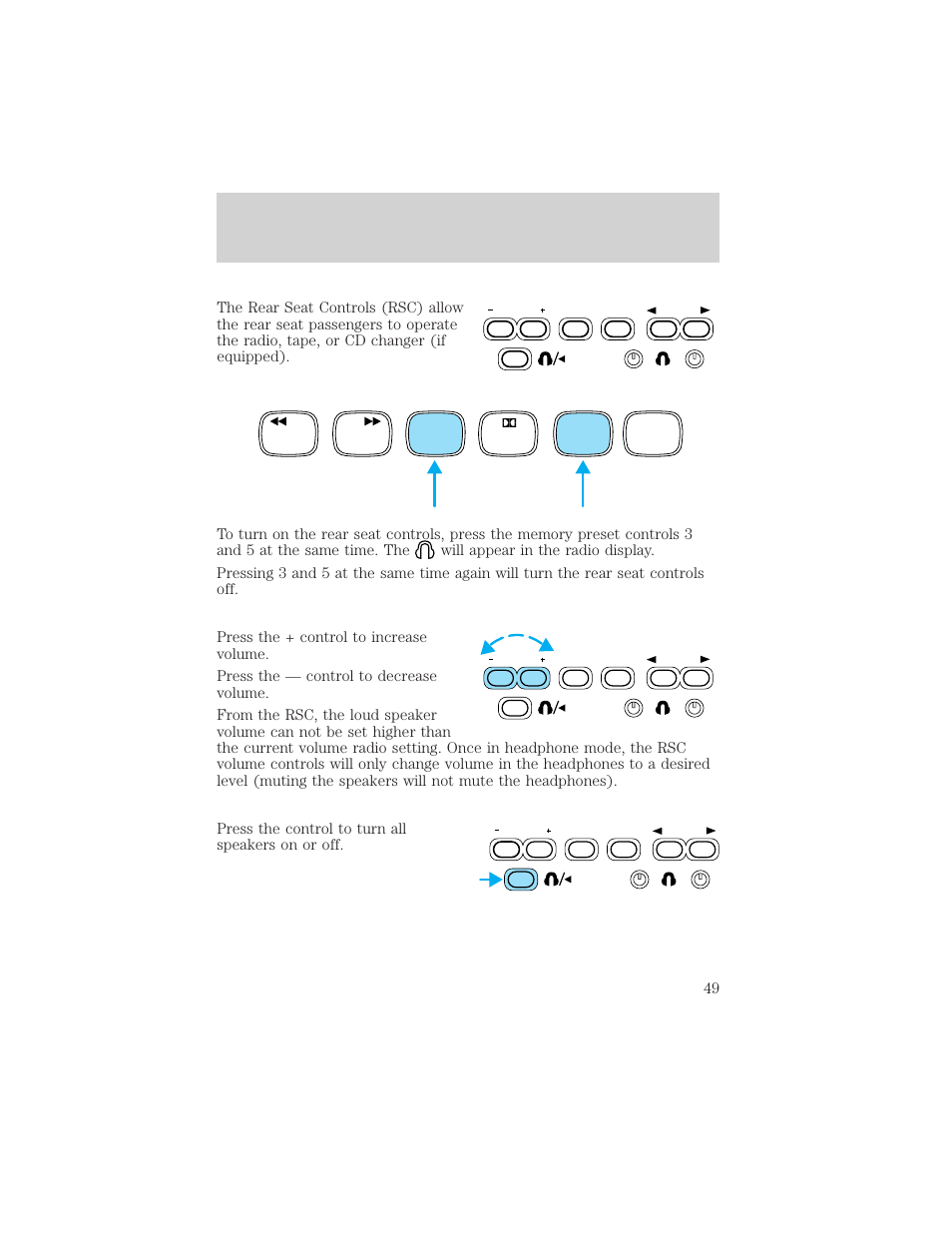 Controls and features | Mercury 1999 Villager User Manual | Page 49 / 264