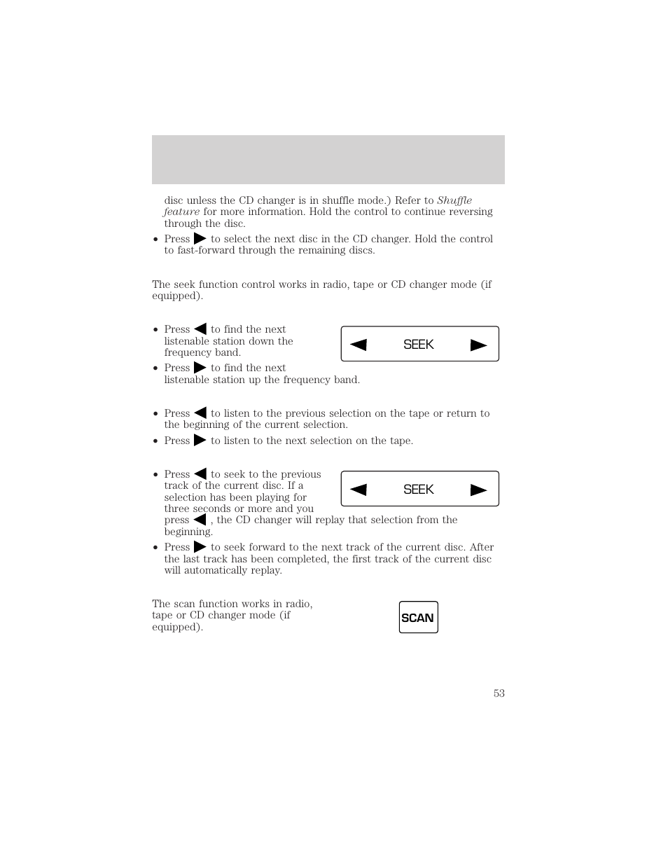 Controls and features | Mercury 1999 Villager User Manual | Page 53 / 264