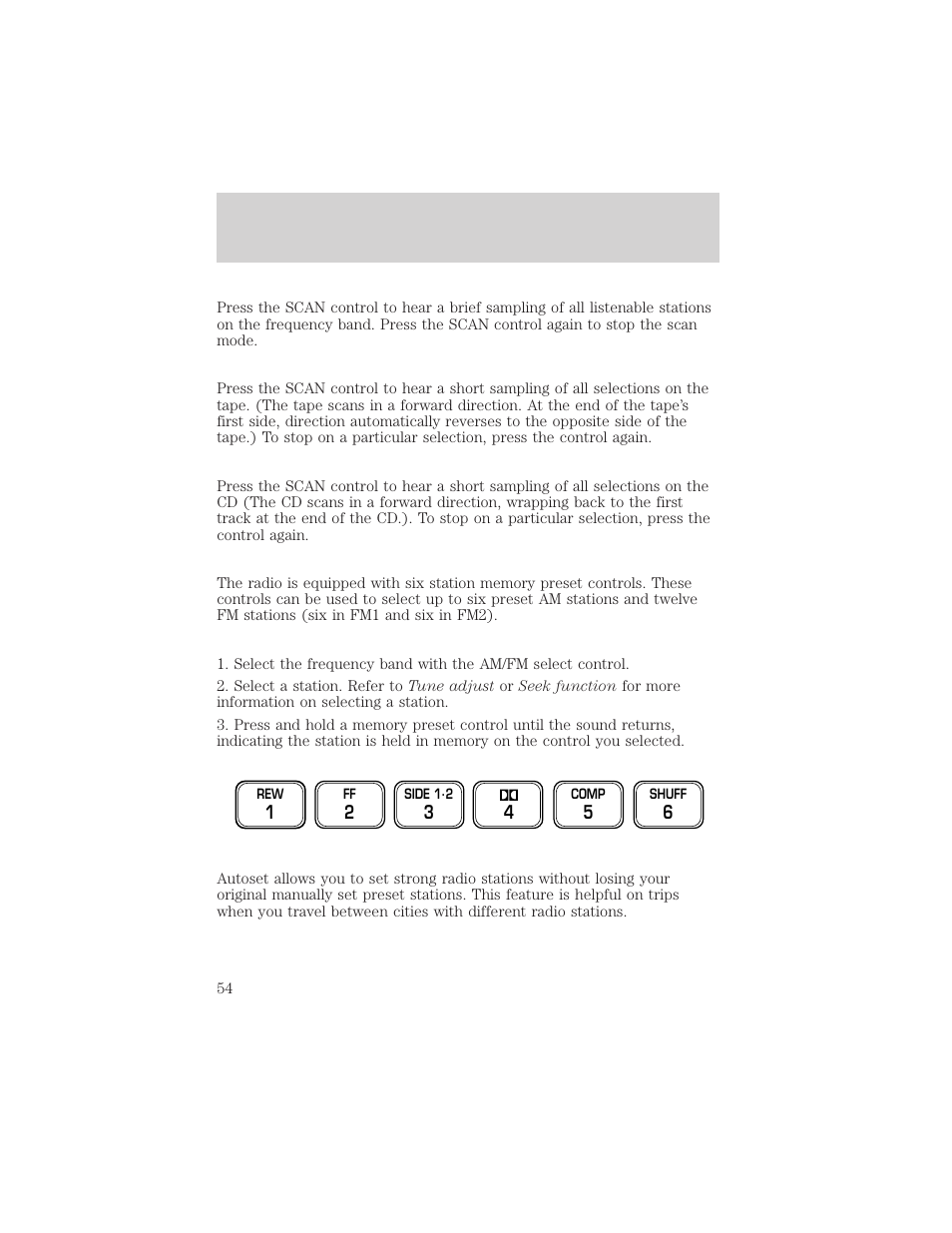 Controls and features | Mercury 1999 Villager User Manual | Page 54 / 264