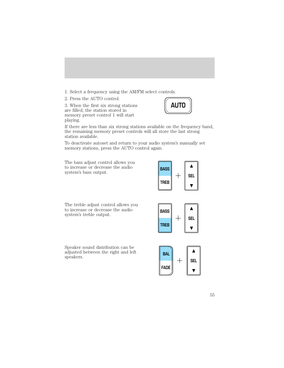 Auto, Controls and features | Mercury 1999 Villager User Manual | Page 55 / 264