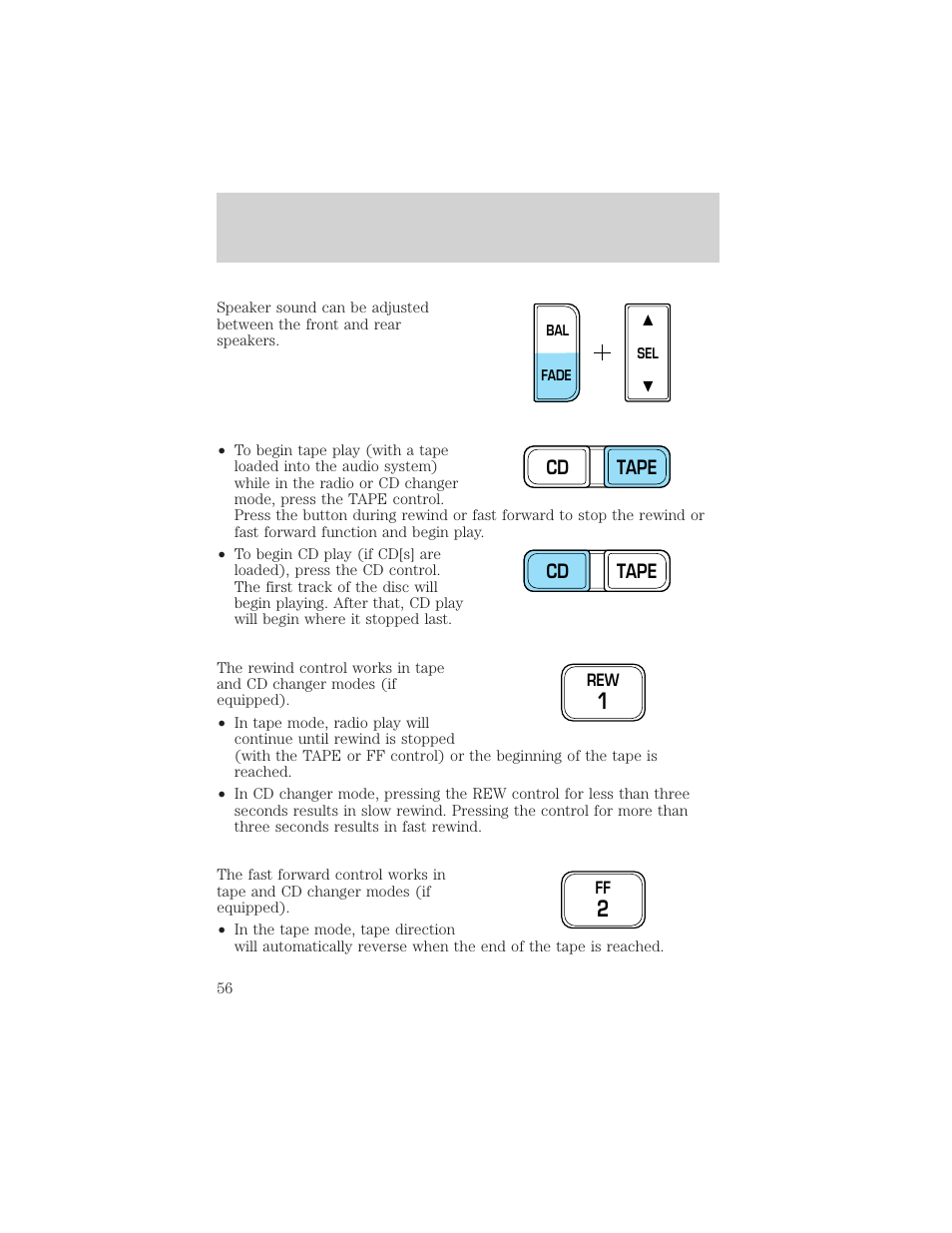 Controls and features | Mercury 1999 Villager User Manual | Page 56 / 264