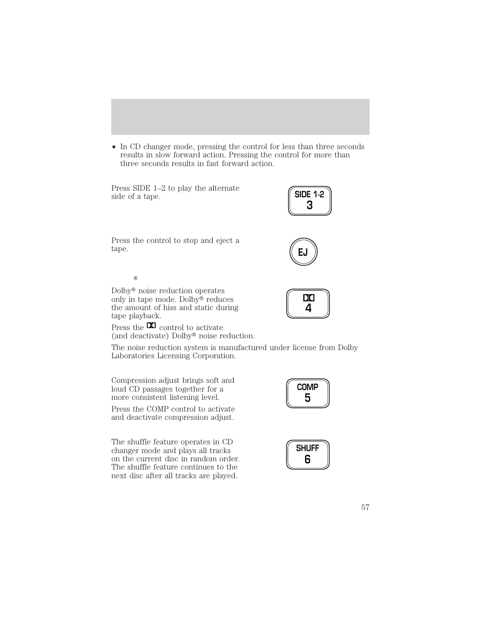 Controls and features | Mercury 1999 Villager User Manual | Page 57 / 264