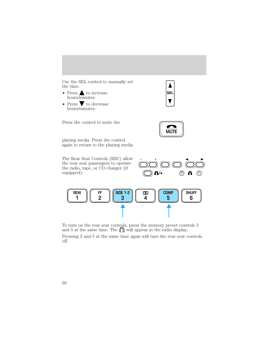 Controls and features | Mercury 1999 Villager User Manual | Page 60 / 264