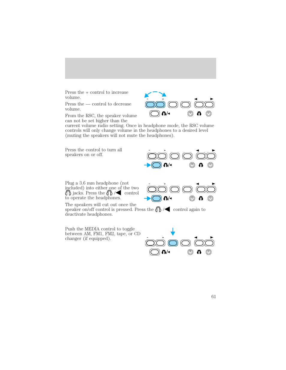 Controls and features | Mercury 1999 Villager User Manual | Page 61 / 264