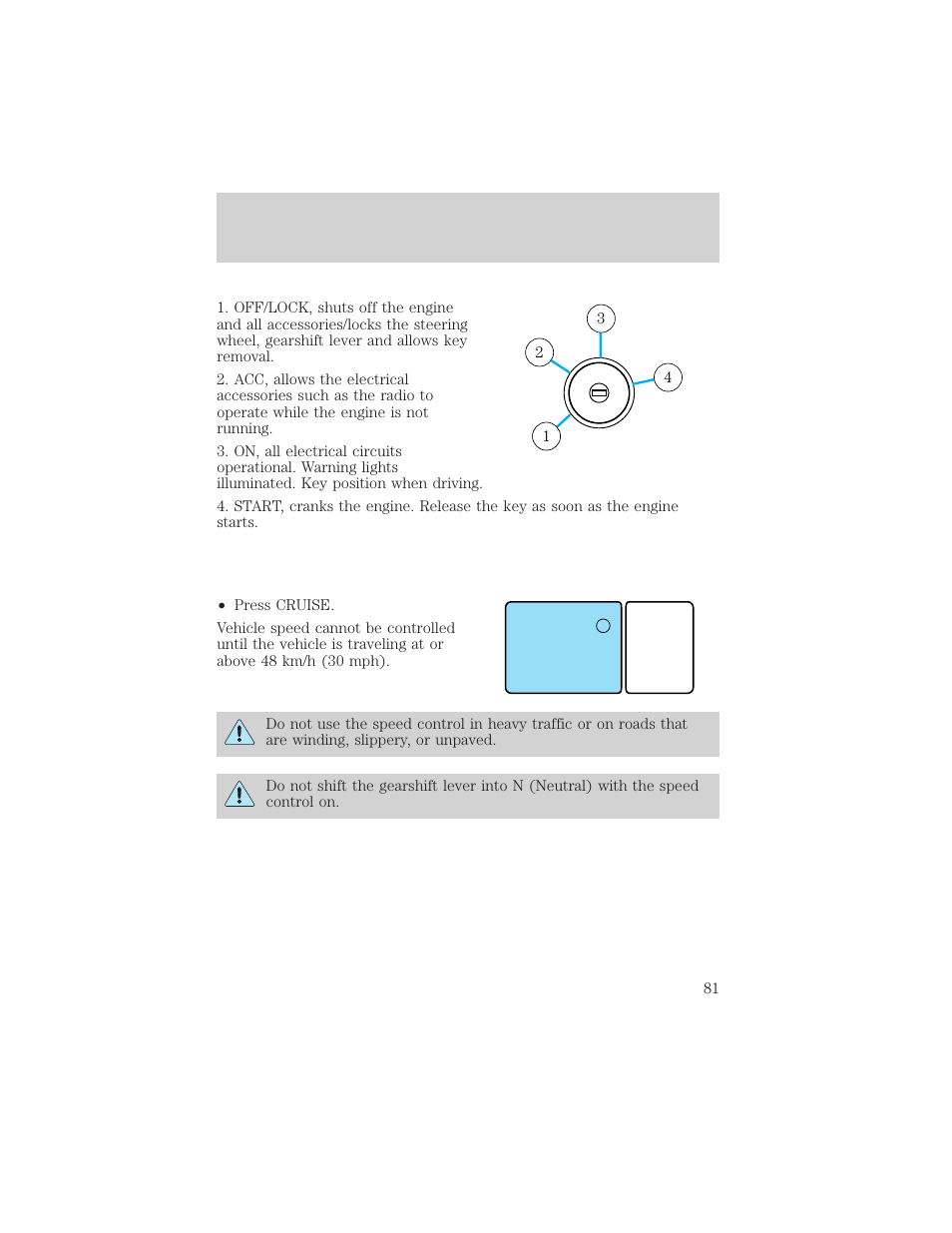 Controls and features | Mercury 1999 Villager User Manual | Page 81 / 264