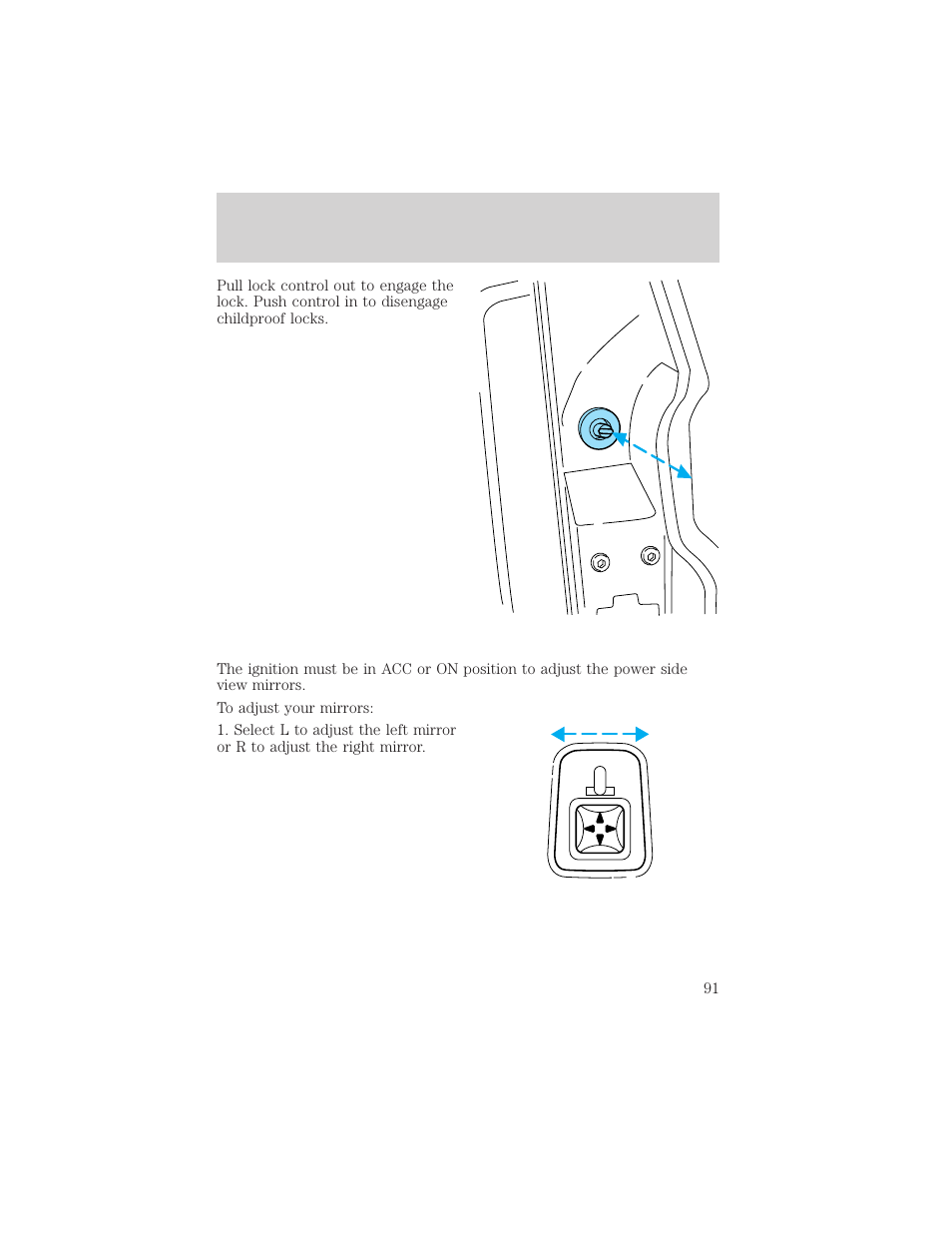 Controls and features | Mercury 1999 Villager User Manual | Page 91 / 264