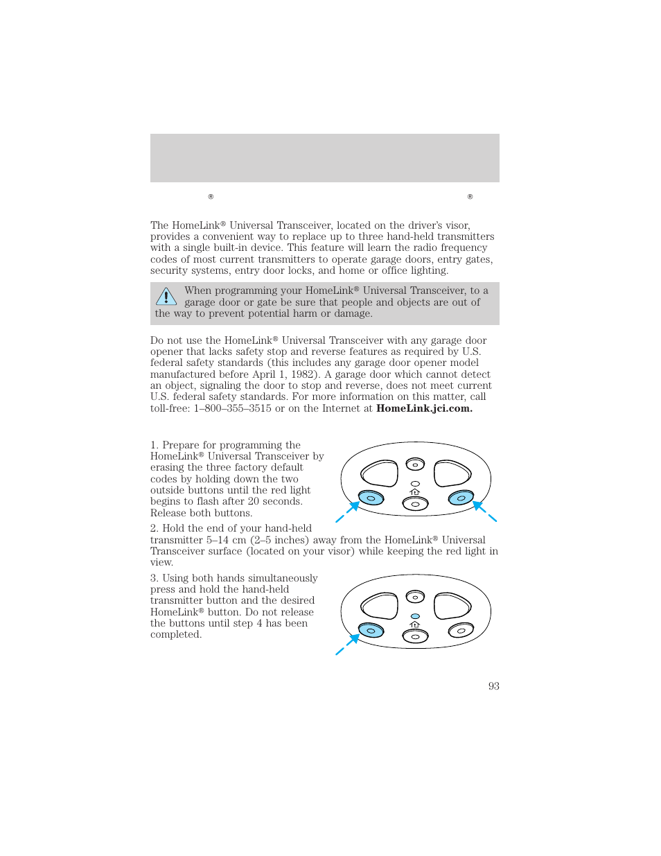 Controls and features | Mercury 1999 Villager User Manual | Page 93 / 264