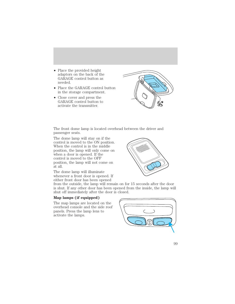 Controls and features | Mercury 1999 Villager User Manual | Page 99 / 264