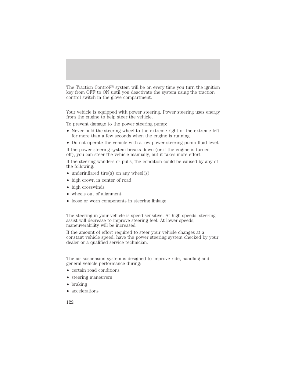 Driving | Mercury 2000 Grand Marquis User Manual | Page 122 / 224