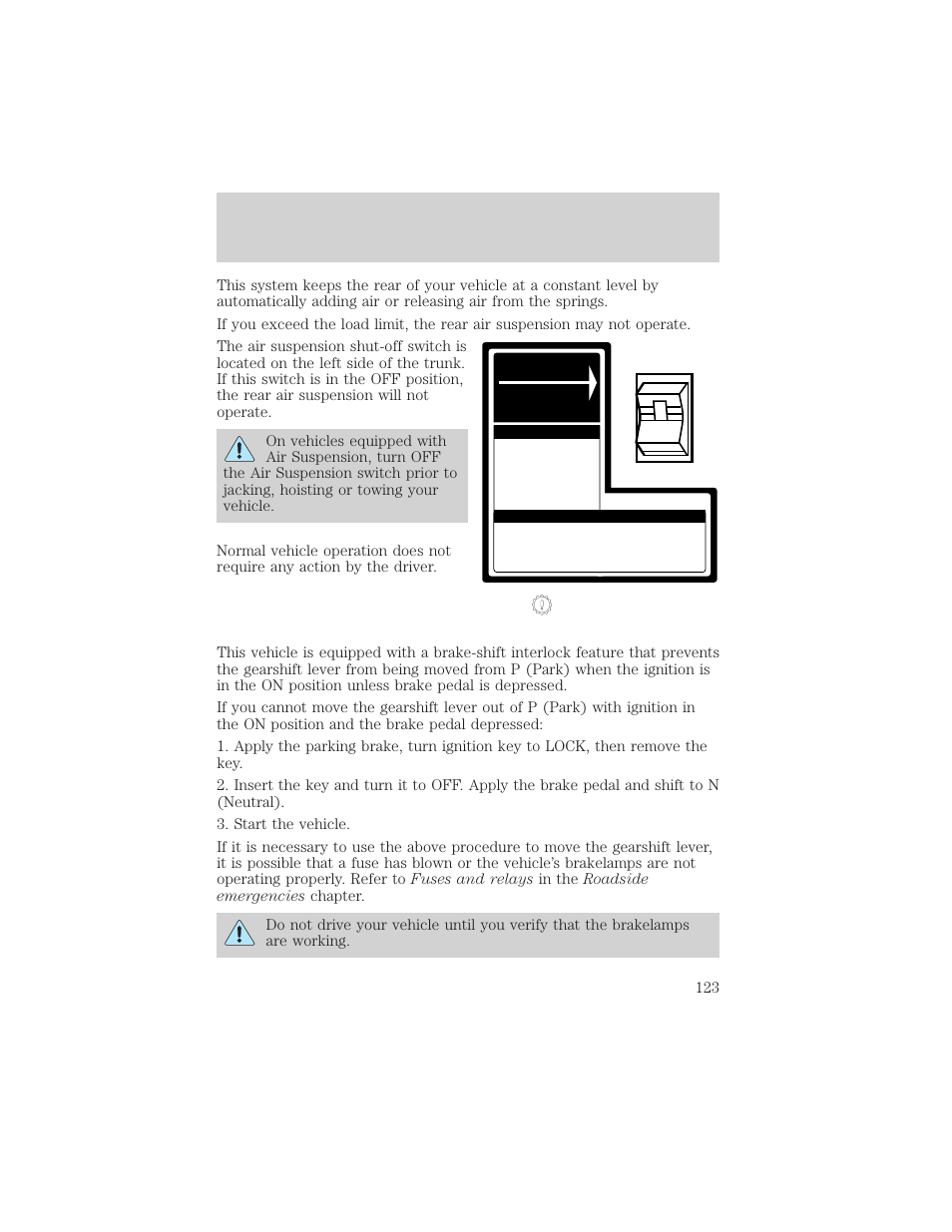 Driving | Mercury 2000 Grand Marquis User Manual | Page 123 / 224