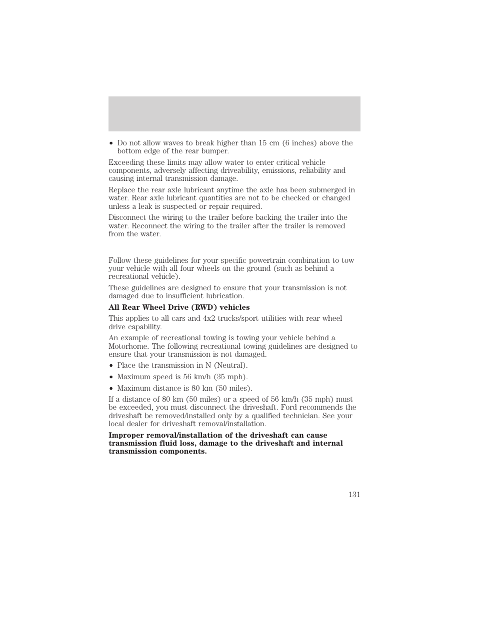 Driving | Mercury 2000 Grand Marquis User Manual | Page 131 / 224