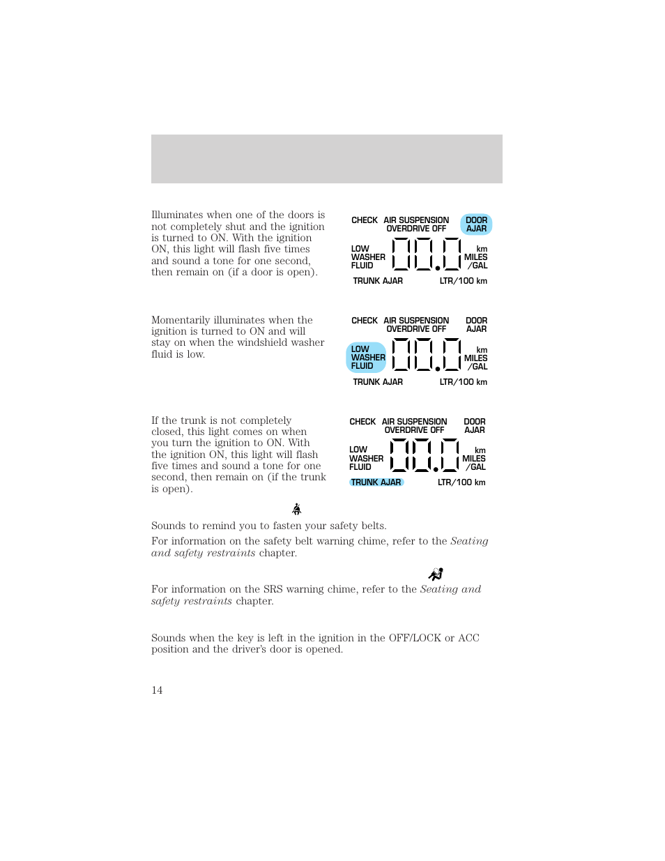 Instrumentation | Mercury 2000 Grand Marquis User Manual | Page 14 / 224