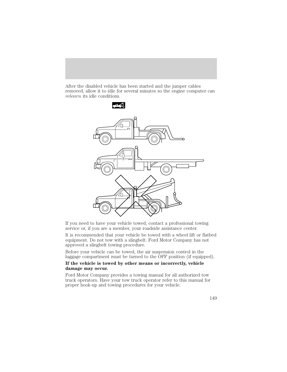 Roadside emergencies | Mercury 2000 Grand Marquis User Manual | Page 149 / 224
