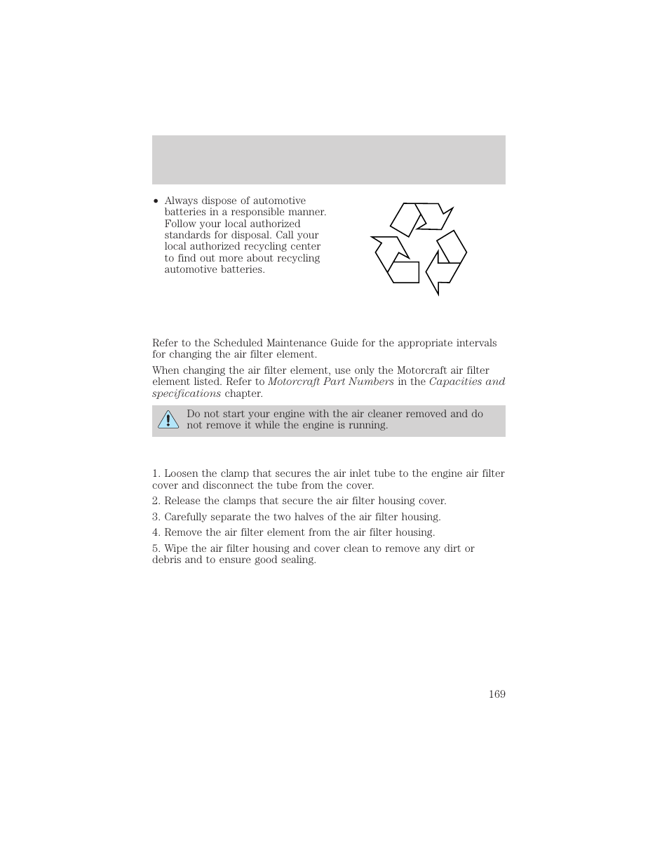 Maintenance and care | Mercury 2000 Grand Marquis User Manual | Page 169 / 224