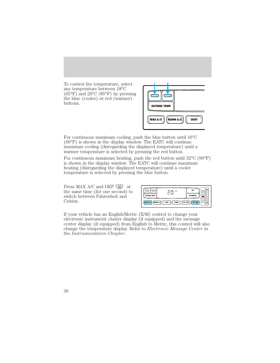Controls and features | Mercury 2000 Grand Marquis User Manual | Page 30 / 224