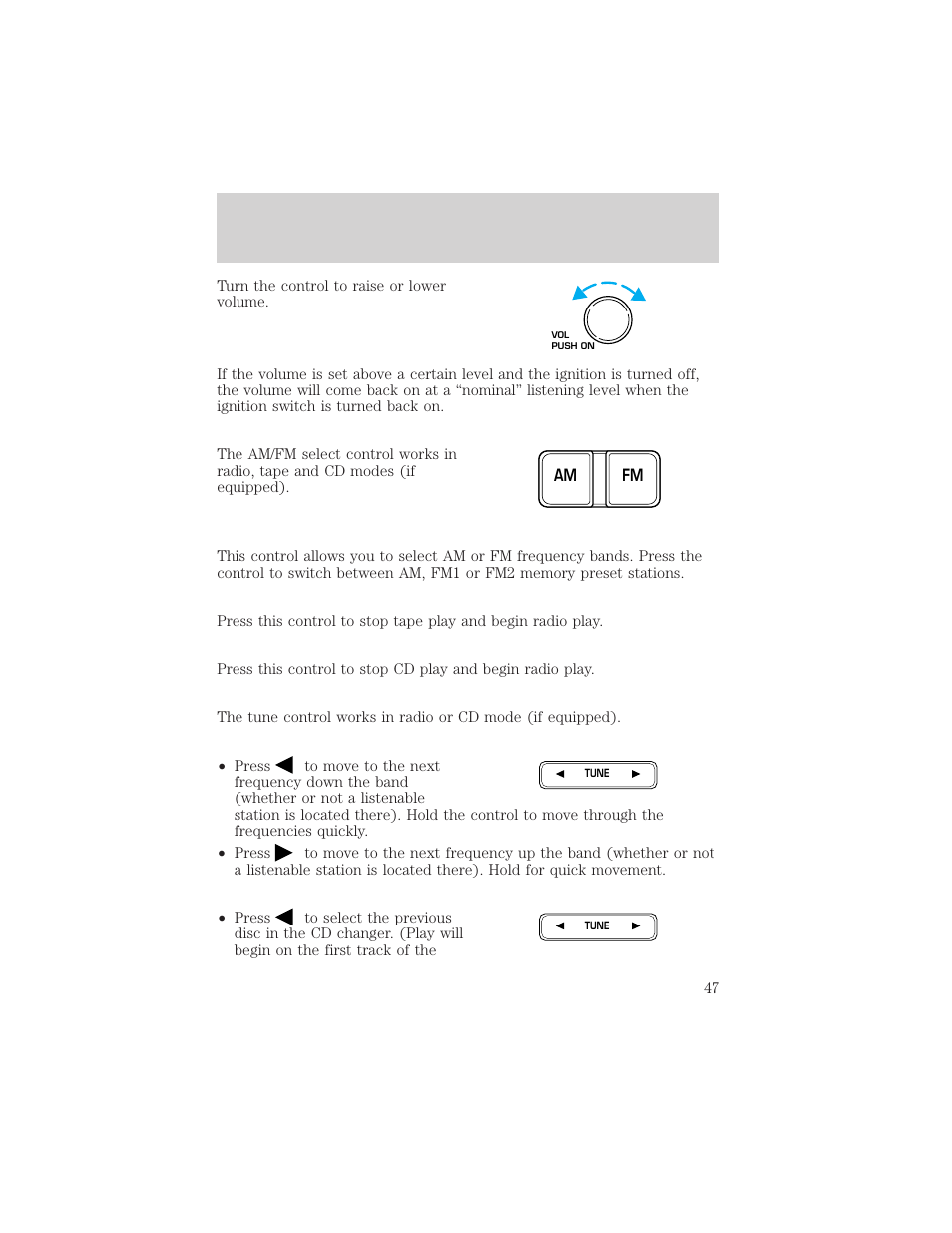 Controls and features | Mercury 2000 Grand Marquis User Manual | Page 47 / 224