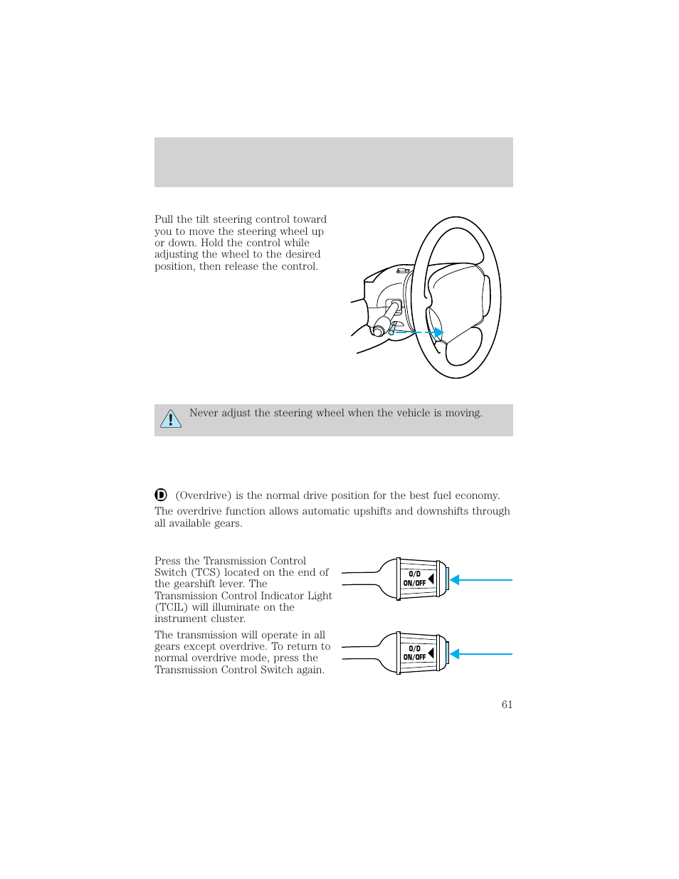 Controls and features | Mercury 2000 Grand Marquis User Manual | Page 61 / 224