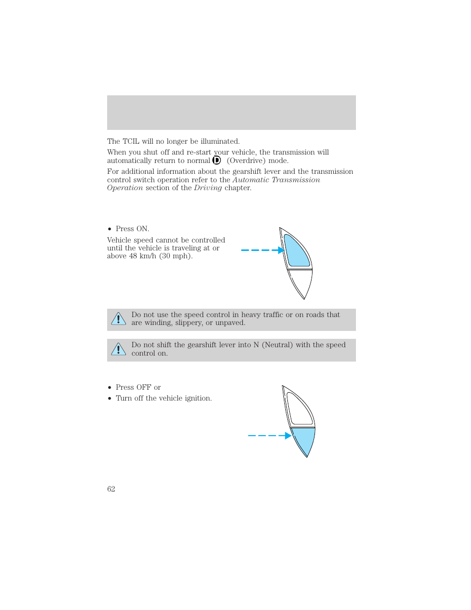 Controls and features | Mercury 2000 Grand Marquis User Manual | Page 62 / 224