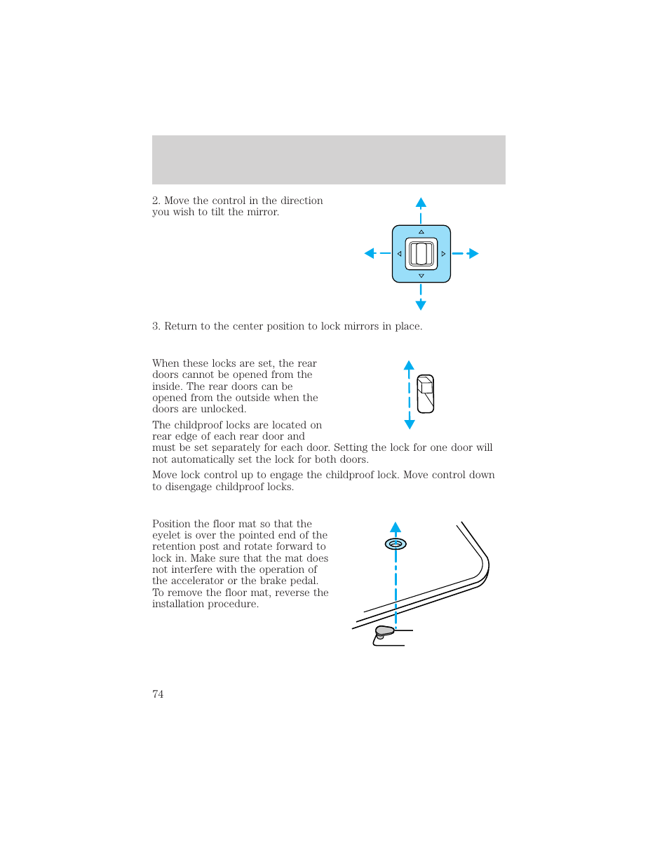 Controls and features | Mercury 2000 Grand Marquis User Manual | Page 74 / 224