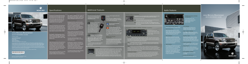 Mercury 2003 User Manual | 2 pages