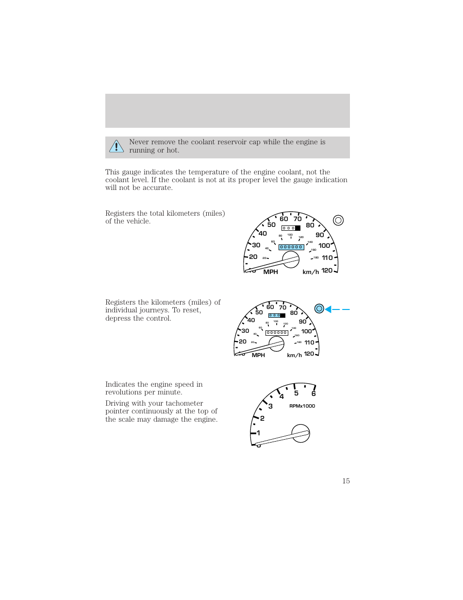 Instrumentation | Mercury Mountaineer 2001 User Manual | Page 15 / 280
