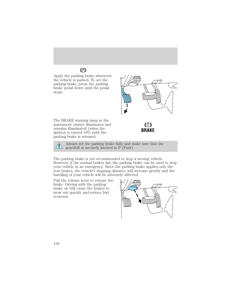 Driving | Mercury Mountaineer 2001 User Manual | Page 150 / 280