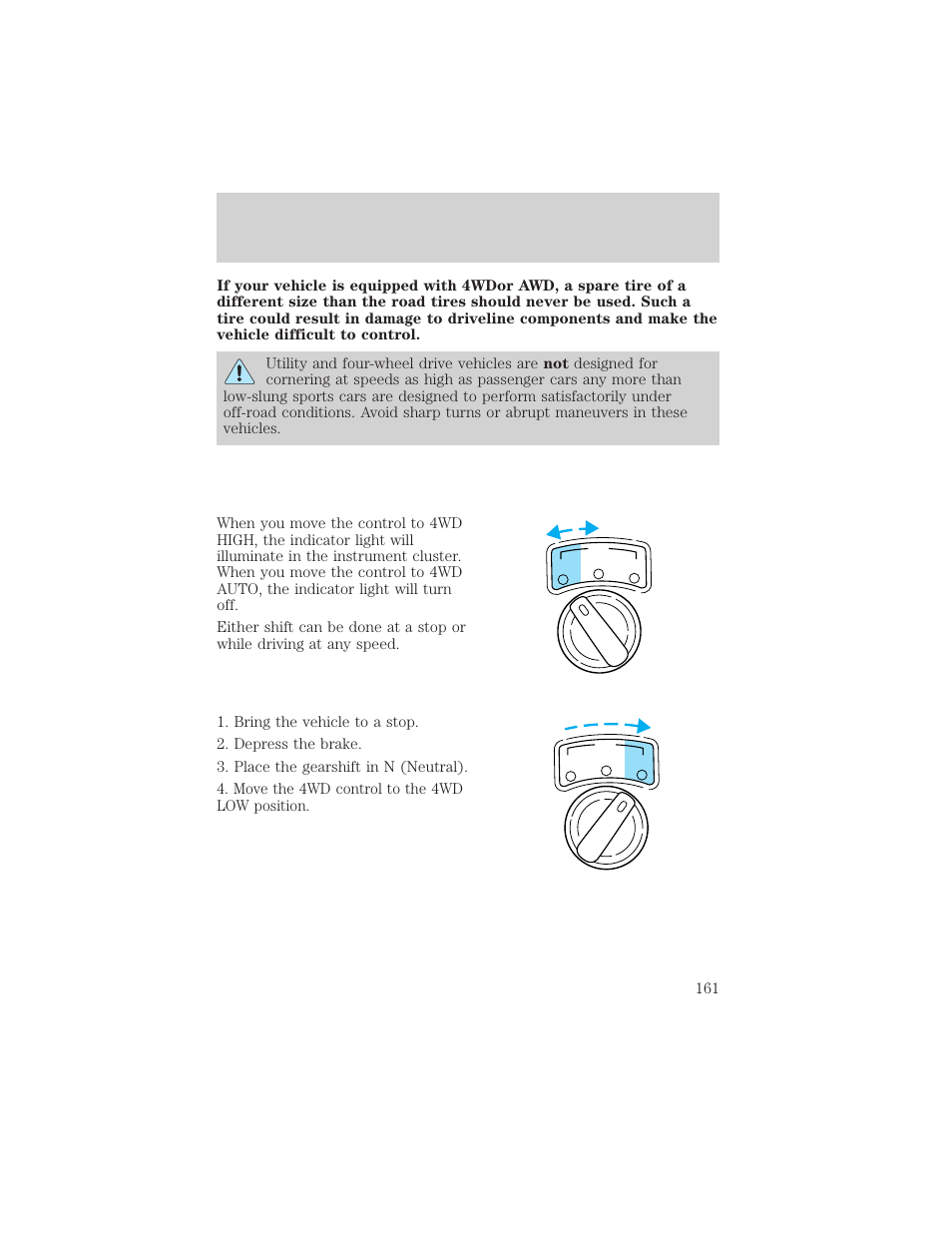 Driving | Mercury Mountaineer 2001 User Manual | Page 161 / 280