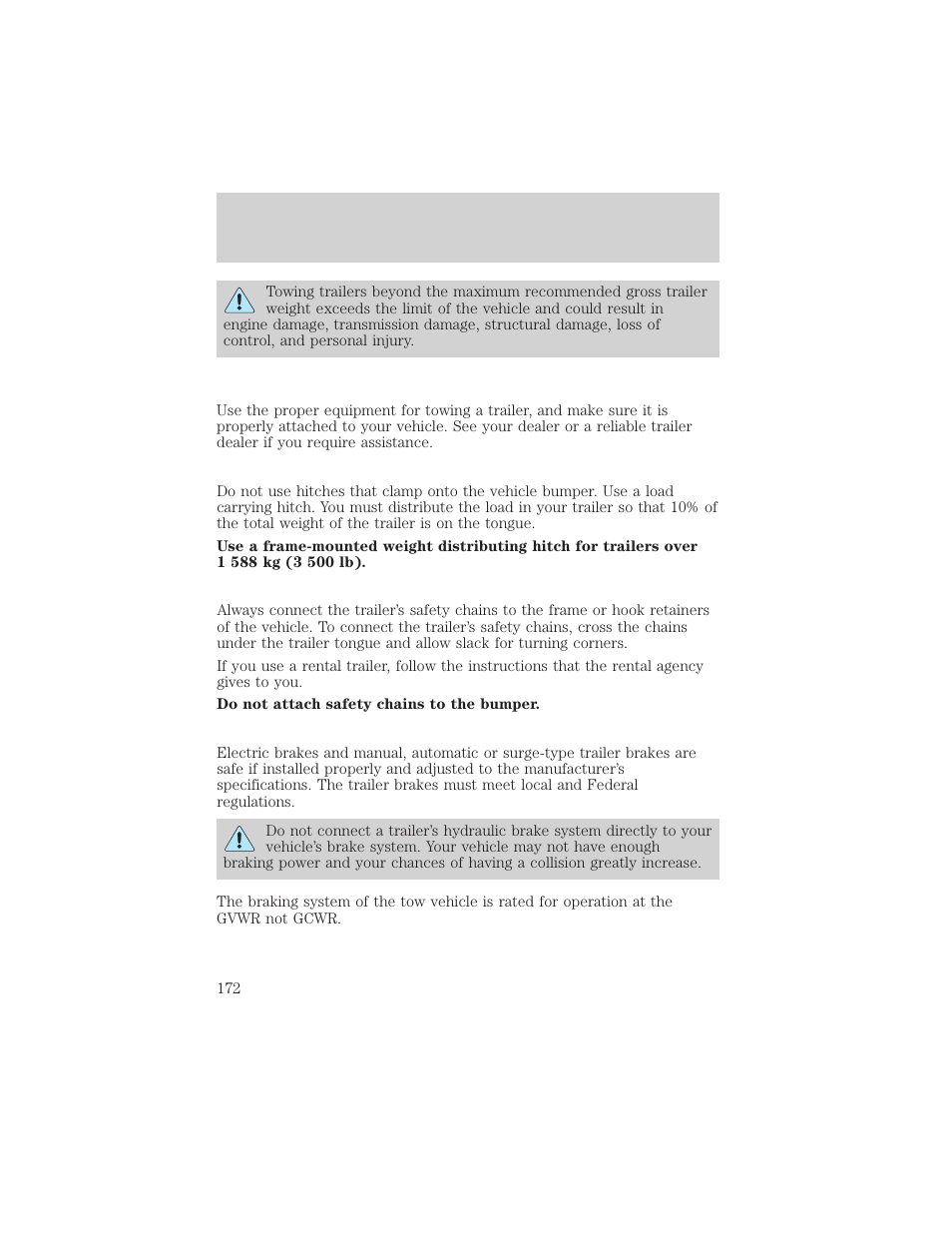 Driving | Mercury Mountaineer 2001 User Manual | Page 172 / 280