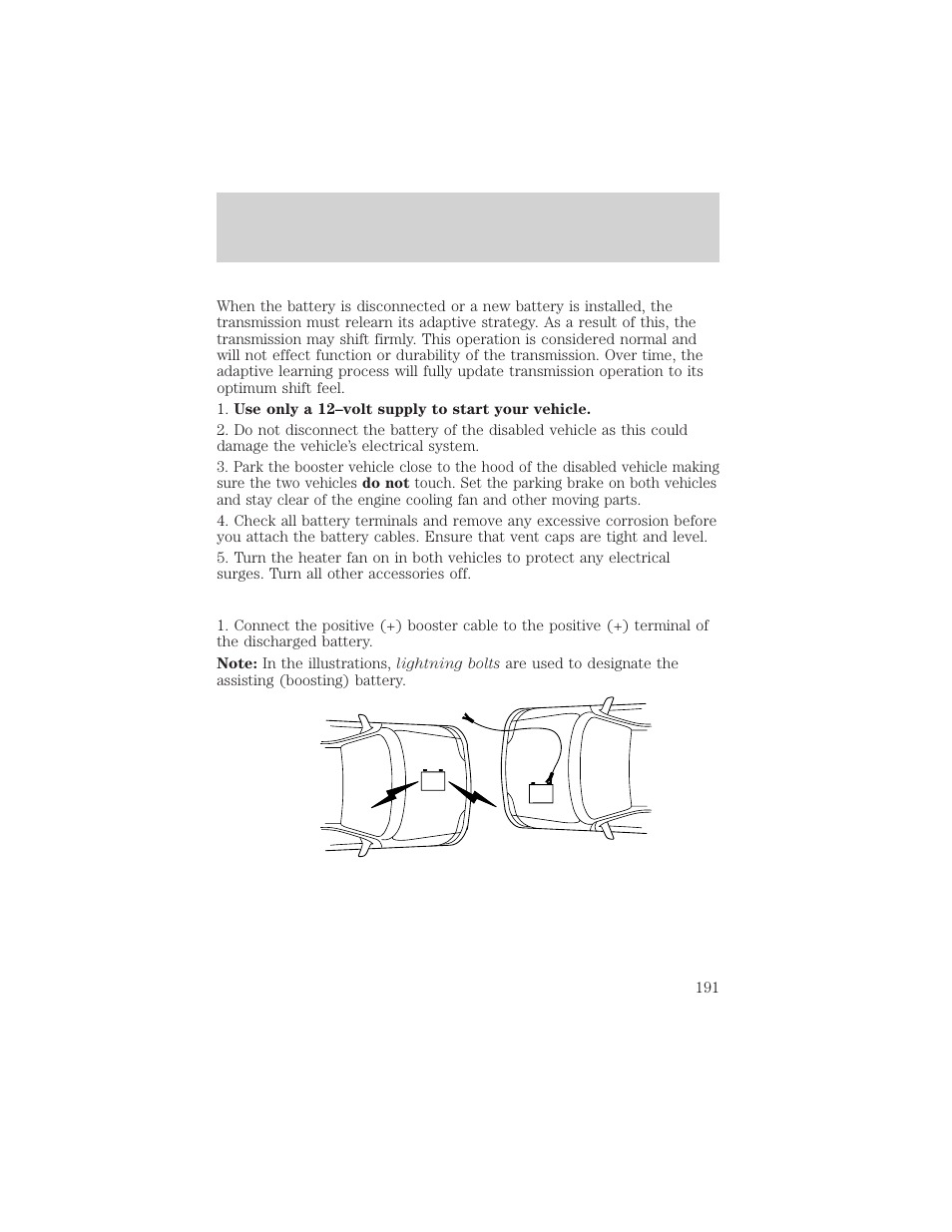 Roadside emergencies | Mercury Mountaineer 2001 User Manual | Page 191 / 280