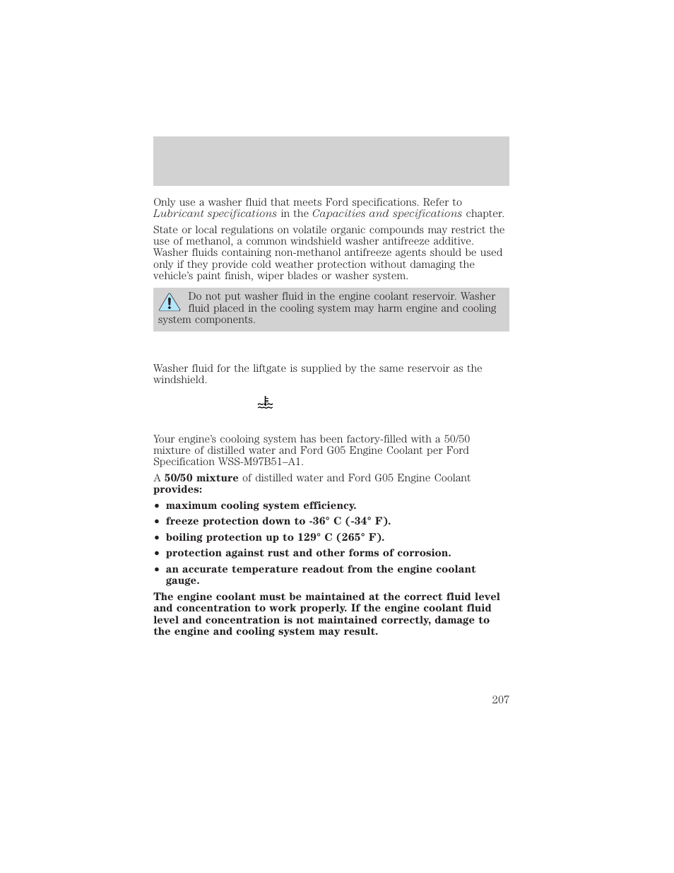 Maintenance and care | Mercury Mountaineer 2001 User Manual | Page 207 / 280